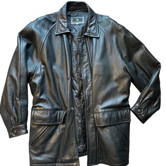 Rainforest Black Leather Jacket (Large) - Picture 1 of 1